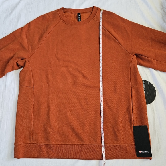 Lululemon Classic-Fit Fleece Crew Sweater Heather Grey HCUG/WHT Men's Size XXL - Picture 7 of 7